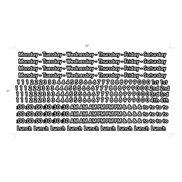 Hours of Operation Replacement Decals Thumbnail