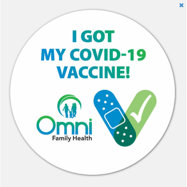 Covid Vaccine Label 2" x 2" Thumbnail