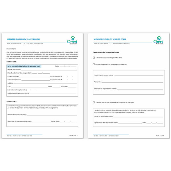 CF060621B Member Eligibility Waiver Form Thumbnail