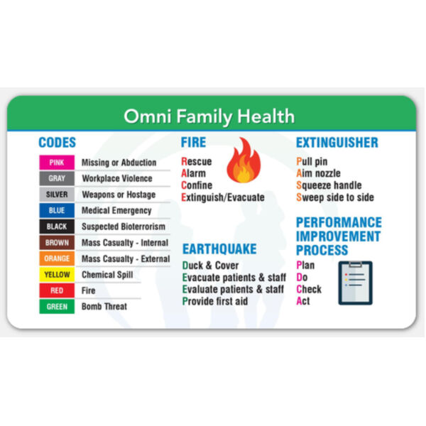 OFH Safety Code Plastic Cards Thumbnail