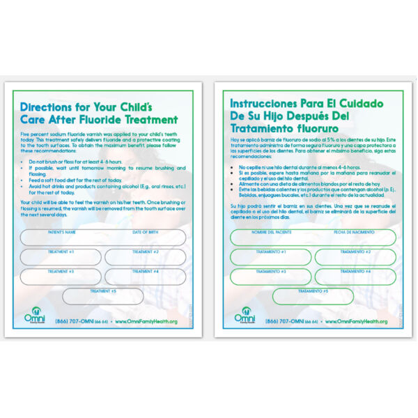 CFD07 Fluoride Varnish Patient Instructions Thumbnail
