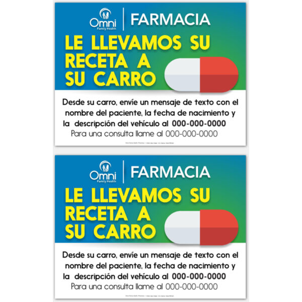 RX Curbside Pickup Spanish Yard Sign Thumbnail