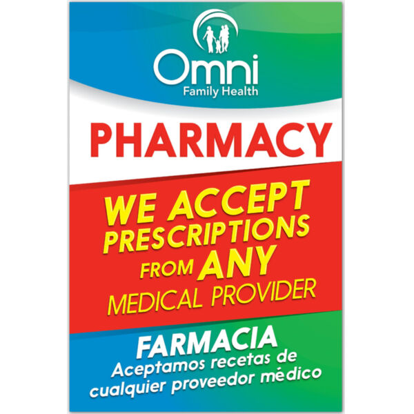 Omni Pharmacy ANY PRESCRIPTION A-Frame and Signs Thumbnail