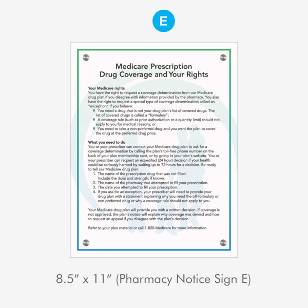 Medicare Prescription Drug Coverage and Your Rights Sign Thumbnail