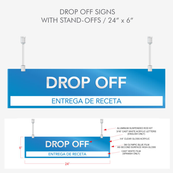 Drop Sign 24"x 6" Thumbnail