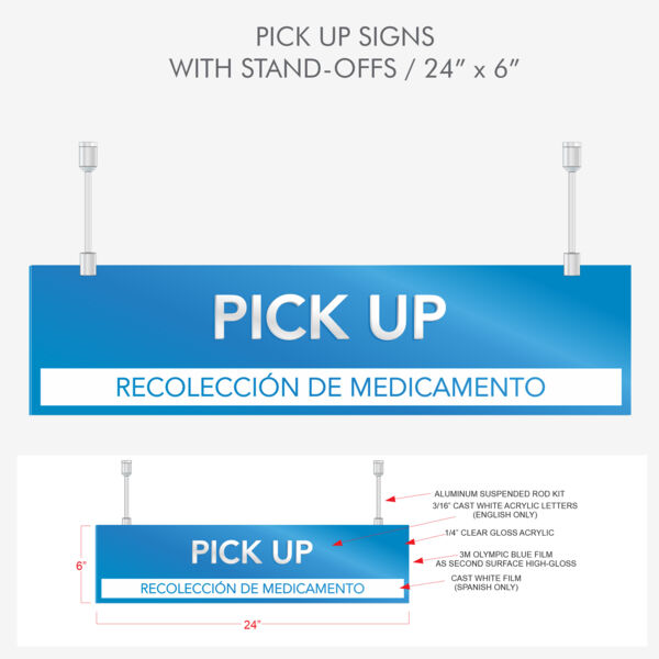 Pick Up Sign 24"x 6" Thumbnail